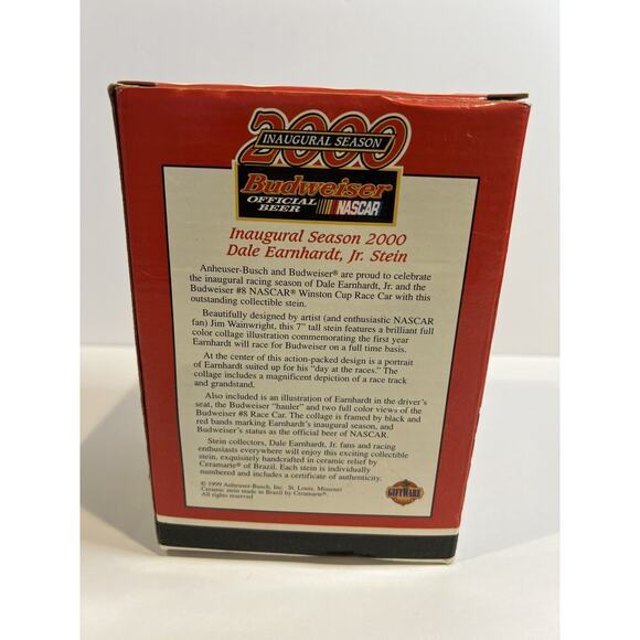 Dale Earnhardt Jr Budweiser Stein Mug New In Box 2000‎ - Picture 3 of 5